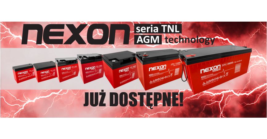 Nowa dostawa akumulatorów AGM NEXON – seria TNL Żywotność: 12–15 lat | Technologia AGM VRLA