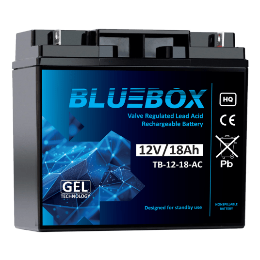BLUEBOX Akumulator VRLA GEL 12V 18Ah (Żywotność 3-5 lat)