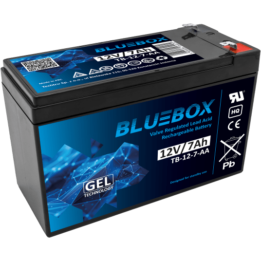 BLUEBOX Akumulator VRLA GEL 12V 7Ah (Żywotność 3-5 lat)