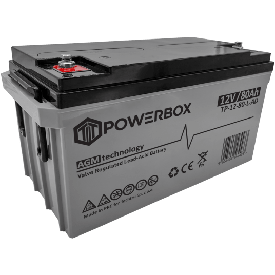 POWERBOX Akumulator VRLA AGM 12V 80Ah (L) (Żywotność 10-12 lat)