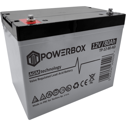 POWERBOX Akumulator VRLA AGM 12V 80Ah (Żywotność 10-12 lat)