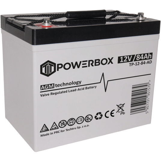 POWERBOX Akumulator VRLA AGM 12V 84Ah (Żywotność 10-12 lat)
