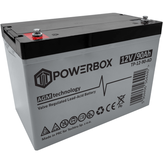 POWERBOX Akumulator VRLA AGM 12V 90Ah (Żywotność 10-12 lat)