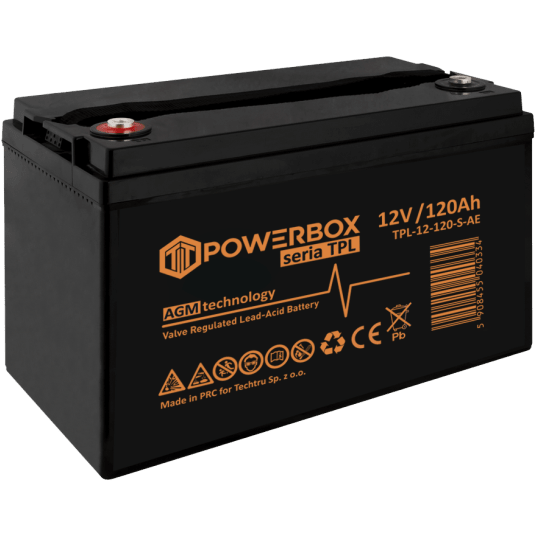 POWERBOX TPL Akumulator VRLA AGM 12V 120Ah (S) (Żywotność 12 lat)