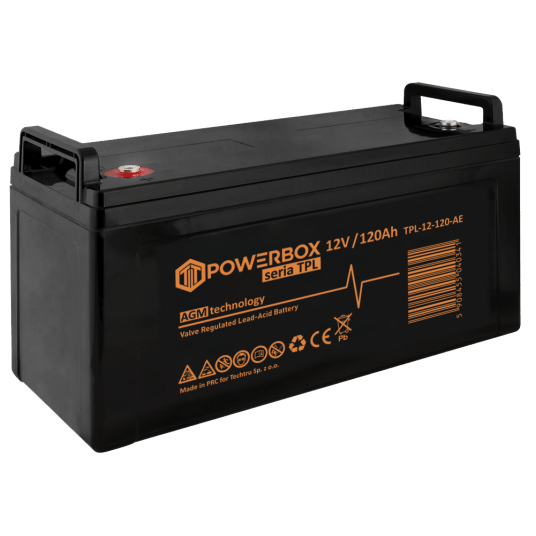 POWERBOX TPL Akumulator VRLA AGM 12V 120Ah (Żywotność 12 lat)