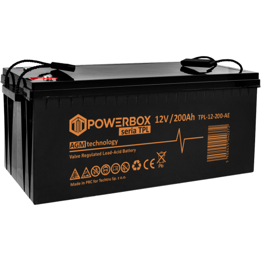 POWERBOX TPL Akumulator VRLA AGM 12V 200Ah (Żywotność 12 lat)