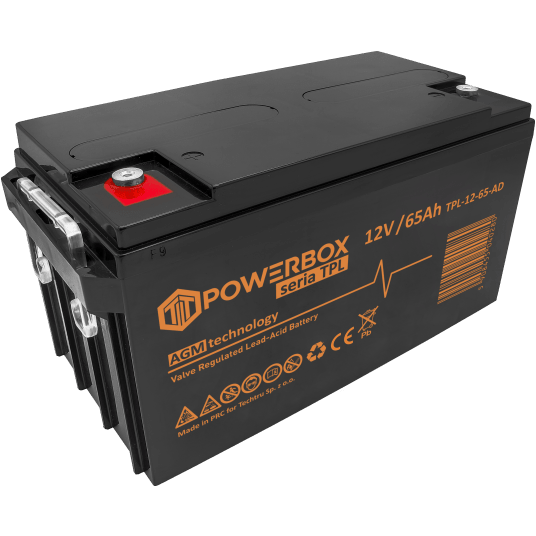POWERBOX TPL Akumulator VRLA AGM 12V 65Ah (Żywotność 12 lat)