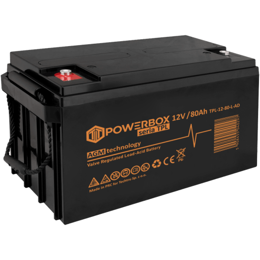 POWERBOX TPL Akumulator VRLA AGM 12V 80Ah (L) (Żywotność 12 lat)
