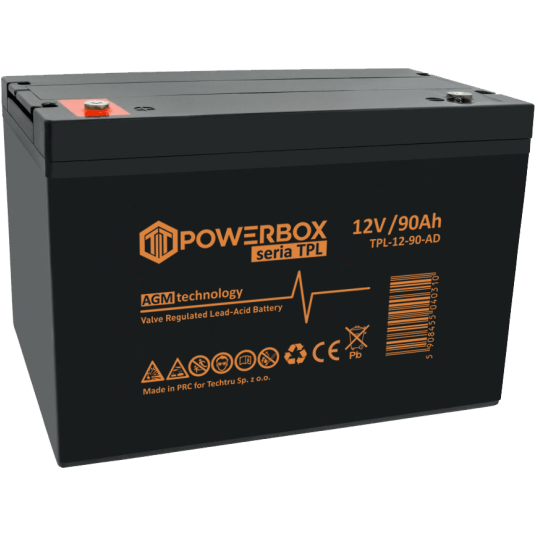 POWERBOX TPL Akumulator VRLA AGM 12V 90Ah (Żywotność 12 lat)