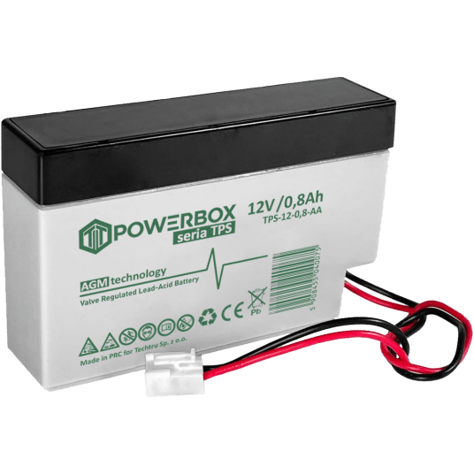 POWERBOX TPS Akumulator VRLA AGM 12V 0,8Ah (Żywotność 6-9 lat)