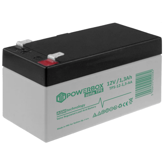 POWERBOX TPS Akumulator VRLA AGM 12V 1,3Ah (Żywotność 6-9 lat)