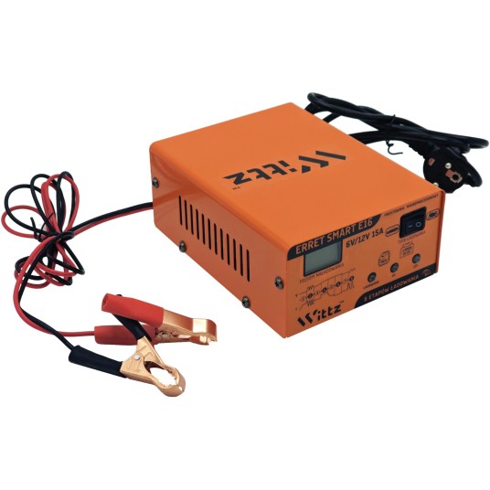 Prostownik mikroprocesorowy ERRET Smart E16 6V/12V 15A (orange)