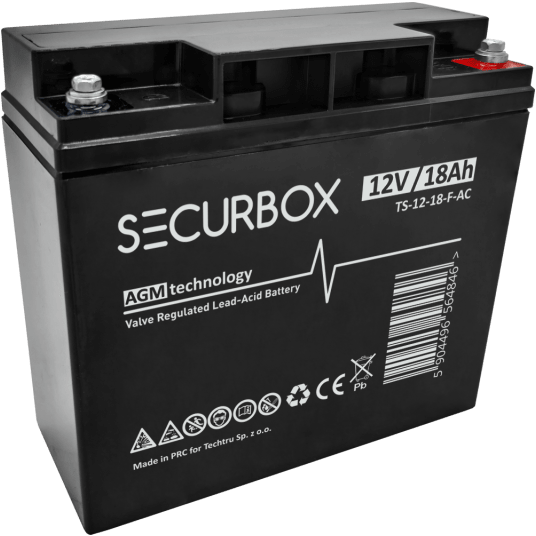 SECURBOX Akumulator VRLA AGM 12V 18Ah (F) (Żywotność 5 lat)