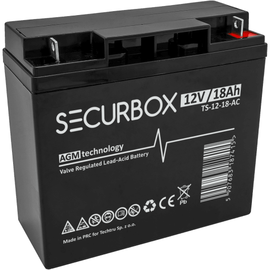 SECURBOX Akumulator VRLA AGM 12V 18Ah (Żywotność 5 lat)