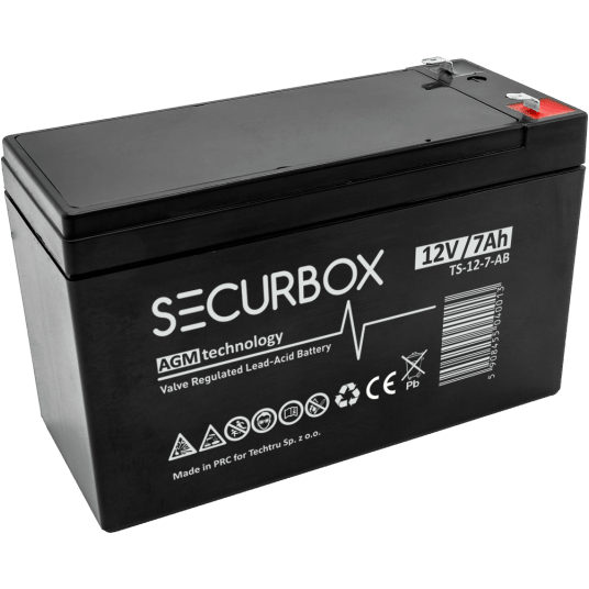 SECURBOX Akumulator VRLA AGM 12V 7Ah (T)