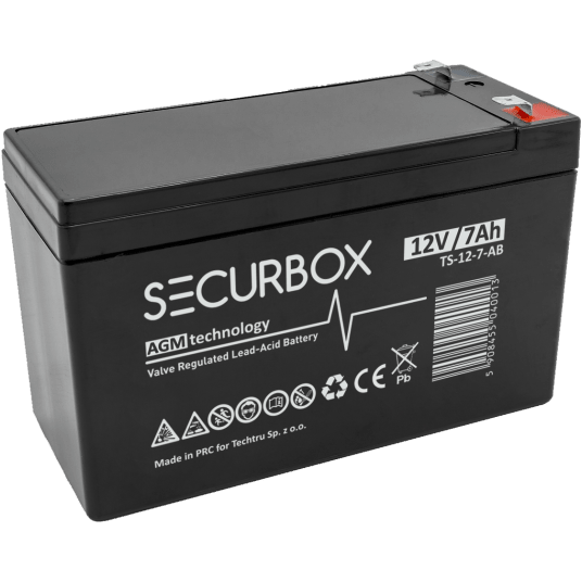 SECURBOX Akumulator VRLA AGM 12V 7Ah (T) (Żywotność 5 lat)