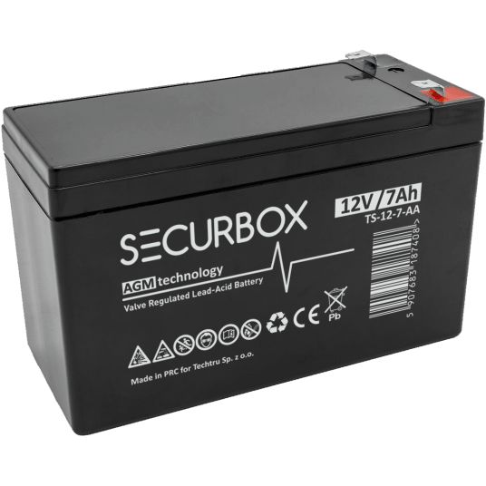 SECURBOX Akumulator VRLA AGM 12V 7Ah (Żywotność 5 lat)