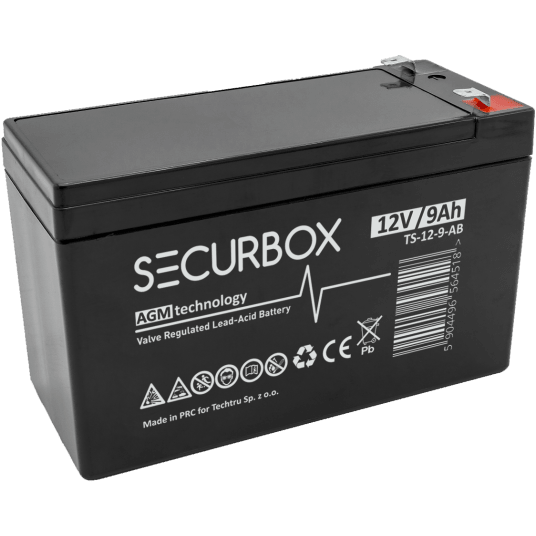 SECURBOX Akumulator VRLA AGM 12V 9Ah (T2) (Żywotność 5 lat)