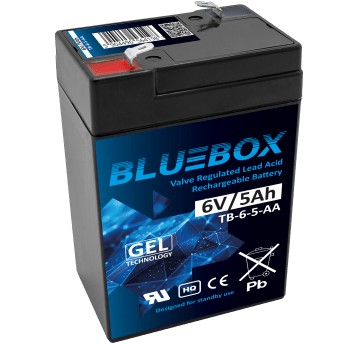 BLUEBOX Akumulator VRLA GEL 6V 5Ah (Żywotność 3-5 lat)