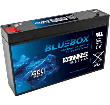 BLUEBOX Akumulator VRLA GEL 6V 7,2Ah (Żywotność 3-5 lat)