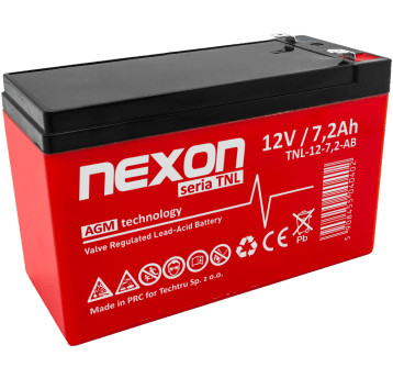 NEXON TNL Akumulator VRLA AGM 12V 7,2Ah (T2) (Żywotność 12 lat)