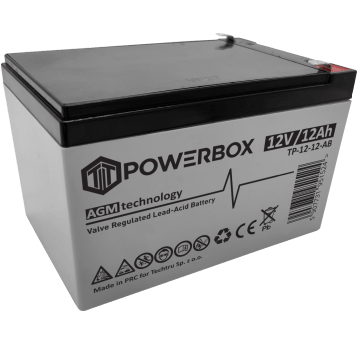 POWERBOX Akumulator VRLA AGM 12V 12Ah (Żywotność 6-9 lat)