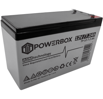 POWERBOX Akumulator VRLA AGM 12V 7,2Ah (Żywotność 6-9 lat)