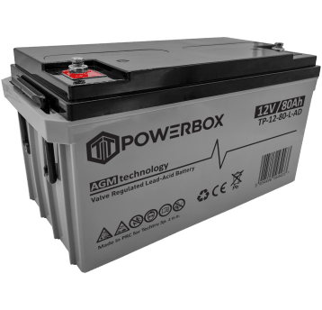 POWERBOX Akumulator VRLA AGM 12V 80Ah (L) (Żywotność 10-12 lat)