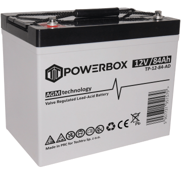 POWERBOX Akumulator VRLA AGM 12V 84Ah (Żywotność 10-12 lat)