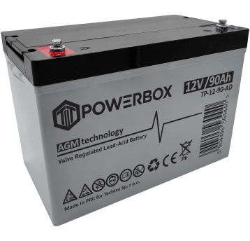POWERBOX Akumulator VRLA AGM 12V 90Ah (Żywotność 10-12 lat)