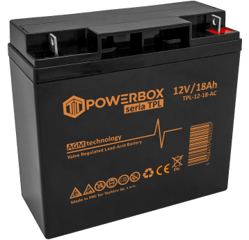 POWERBOX TPL Akumulator VRLA AGM 12V 18Ah (Żywotność 10-12 lat)