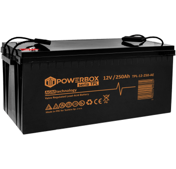 POWERBOX TPL Akumulator VRLA AGM 12V 250Ah (Żywotność 12 lat)