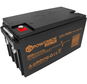 POWERBOX TPL Akumulator VRLA AGM 12V 65Ah (Żywotność 12 lat)