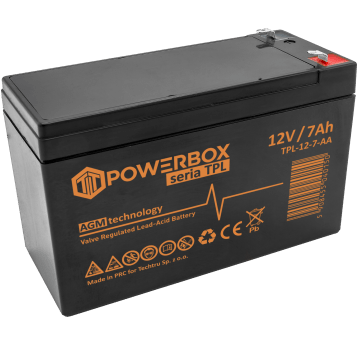 POWERBOX TPL Akumulator VRLA AGM 12V 7Ah (Żywotność 10-12 lat)