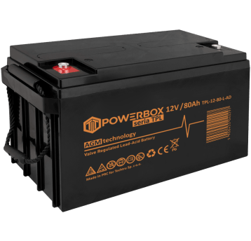 POWERBOX TPL Akumulator VRLA AGM 12V 80Ah (L) (Żywotność 12 lat)