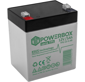POWERBOX TPS Akumulator VRLA AGM 12V 5Ah (Żywotność 6-9 lat)