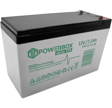 POWERBOX TPS Akumulator VRLA AGM 12V 7,2Ah (T2) (Żywotność 6-9 lat)