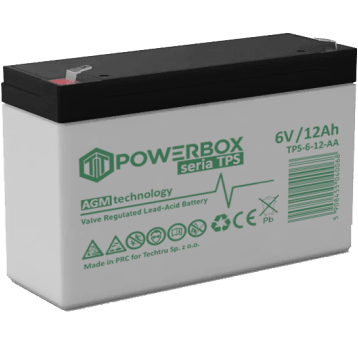 POWERBOX TPS Akumulator VRLA AGM 6V 12Ah (Żywotność 6-9 lat)