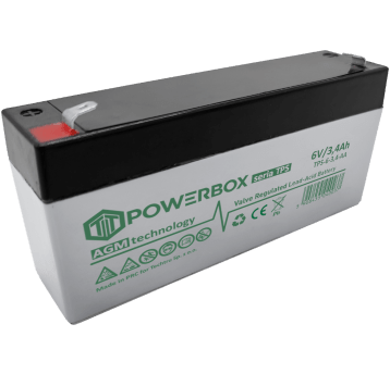 POWERBOX TPS Akumulator VRLA AGM 6V 3,4Ah (Żywotność 6-9 lat)