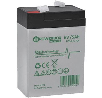 POWERBOX TPS Akumulator VRLA AGM 6V 5Ah (Żywotność 6-9 lat)