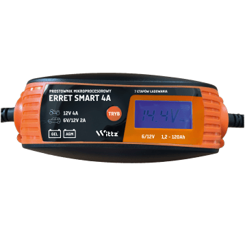 Prostownik mikroprocesorowy ERRET Smart 4A 6V/12V 4A (orange)
