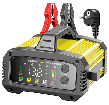 Prostownik mikroprocesorowy FOXSUR FPT_250 12V/24V 25A (Yellow)