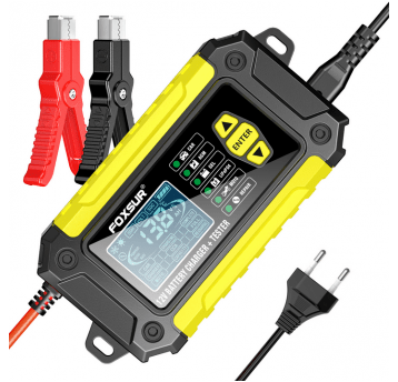 Prostownik mikroprocesorowy/Tester/LiFePO4 FOXSUR FTC-1206 12V 6A (Yellow)