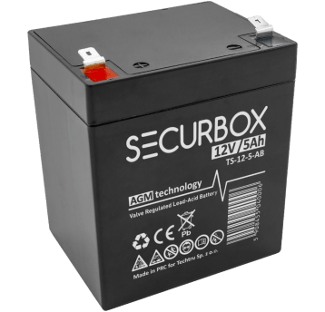 SECURBOX Akumulator VRLA AGM 12V 5Ah (Żywotność 5 lat)