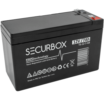 SECURBOX Akumulator VRLA AGM 12V 7Ah (T2) (Żywotność 5 lat)