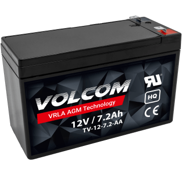 VOLCOM Akumulator VRLA AGM 12V 7,2Ah (Żywotność 3-5 lat)